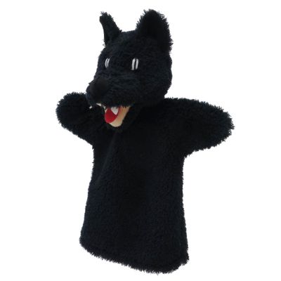 Punch and Judy Wolf (Black) Hand Puppet - munabo