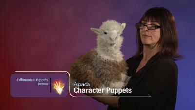 Folkmanis Handpuppe Alpaka Demo