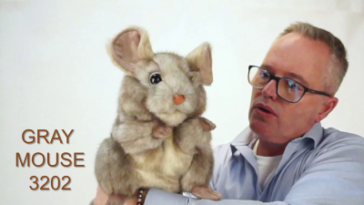 Folkmanis Handpuppe graue Maus Demo