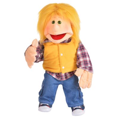 Living Puppets hand puppet Melvin with EXTRA yellow waistcoat