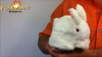 Folkmanis Handpuppe schneeweißes Häschen Demo 2