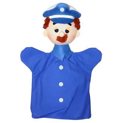 Punch and Judy Police Officer (Blue) Hand Puppet - munabo