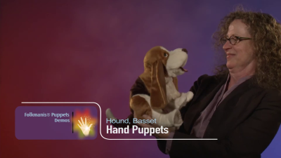 Folkmanis Handpuppe Basset Demo