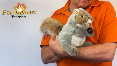 Folkmanis Handpuppe graues Eichhörnchen Demo 2