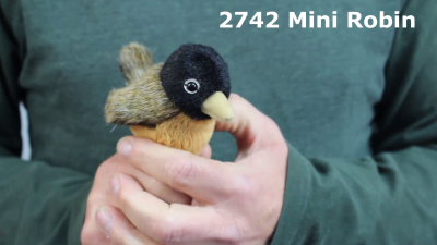 Folkmanis Fingerpuppe mini Rotkehlchen Demo