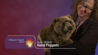 Folkmanis Handpuppe Grizzlybär Demo