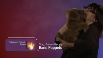 Folkmanis Sitting Dog Hand Puppet Demo