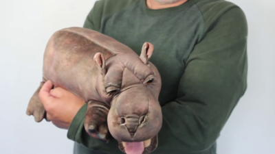 Folkmanis Handpuppe Nilpferdbaby Demo 2