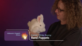 Folkmanis Handpuppe schneeweißes Häschen Demo
