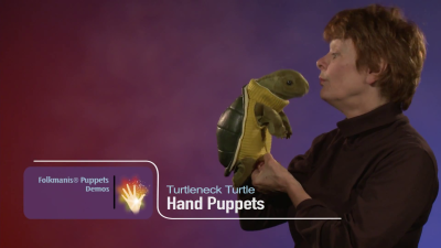 Folkmanis Handpuppe Schildkröte mit Rollkragen Demo